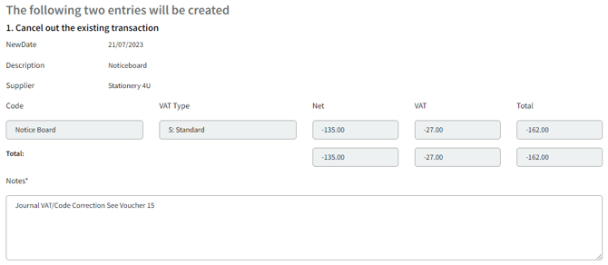 Cancel Out The Existing Transaction
