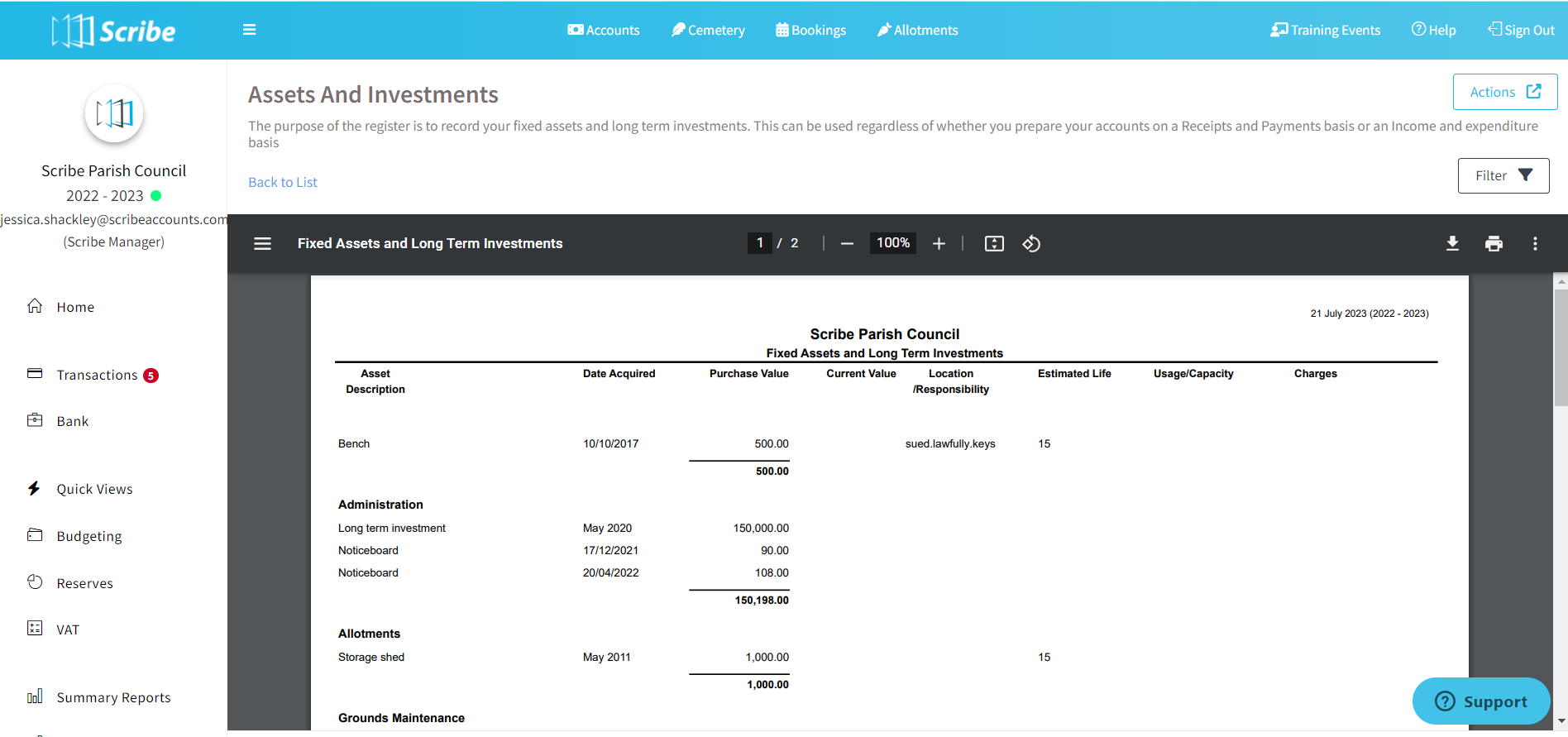 ️ Asset Register (Inc & Expense)